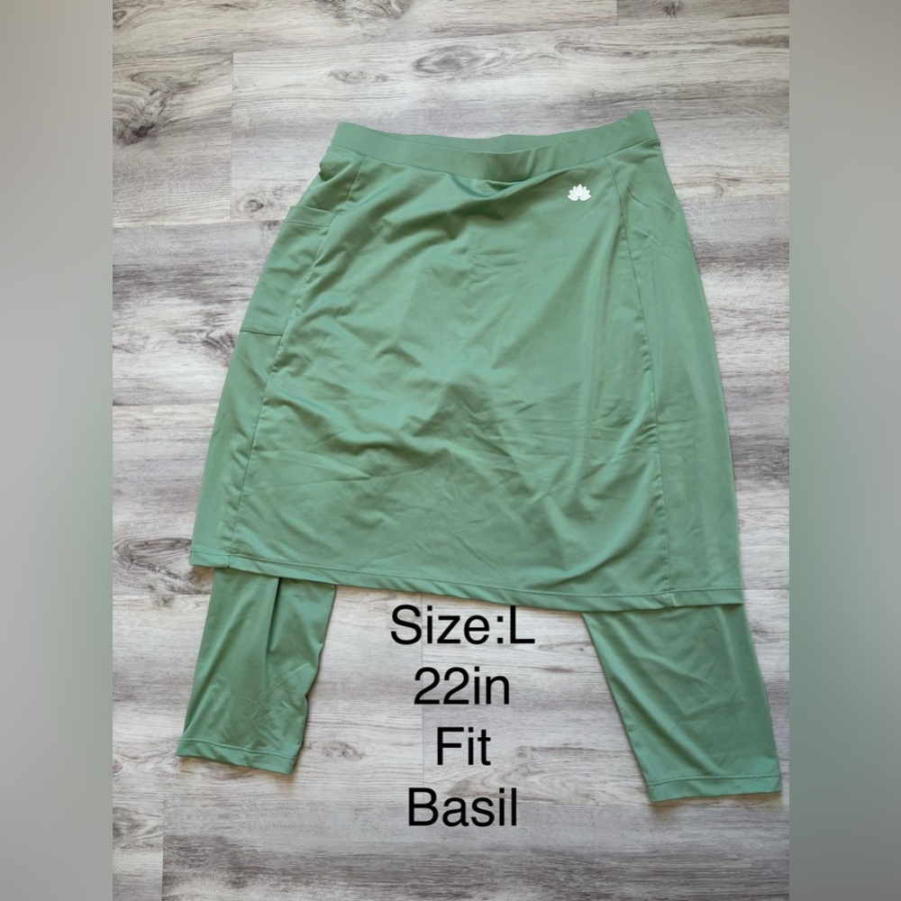 Basil Green Skirted Leggings Set - Women
